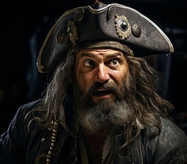 Pirate wearing a pirate hat