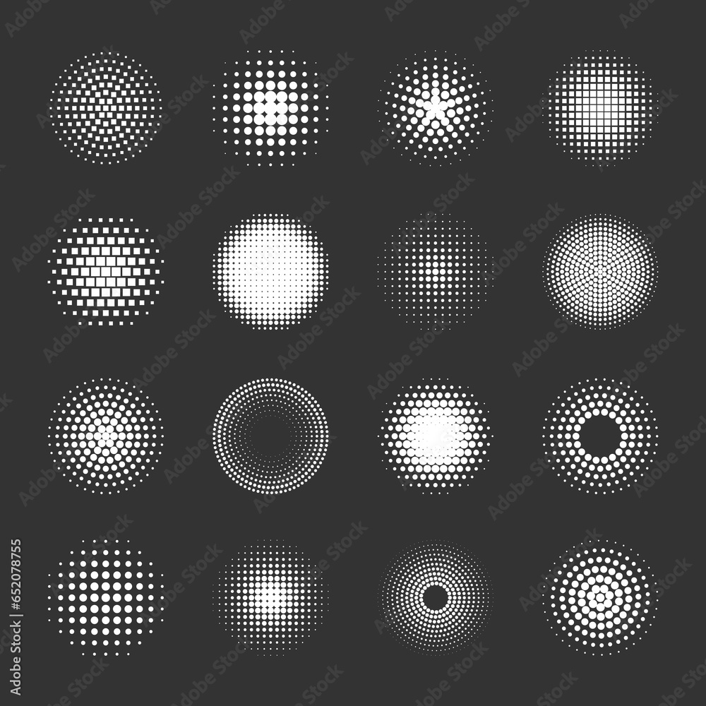 Canvas Prints circle semitone. dot stylized shadows pop art texture geometric halftones recent vector template