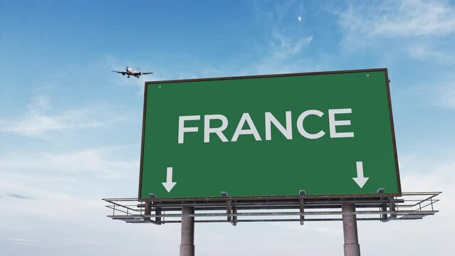 FRANCE highway sign 4K