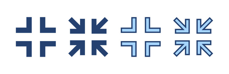 Fototapeta premium Fullscreen Icon vector. Expand to full screen sign and symbol. Arrows symbol