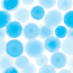 Watercolor splash circles colorful hand draw art painting pattern background
