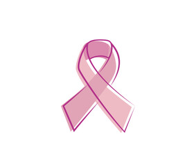 Cancer awareness.Pink ribbon flat design. High Quality Vector illustration