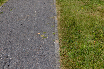 gravel and stone strewn decorative road in the park