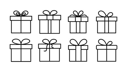 Gift icon vector. gift box icon. birthday gift