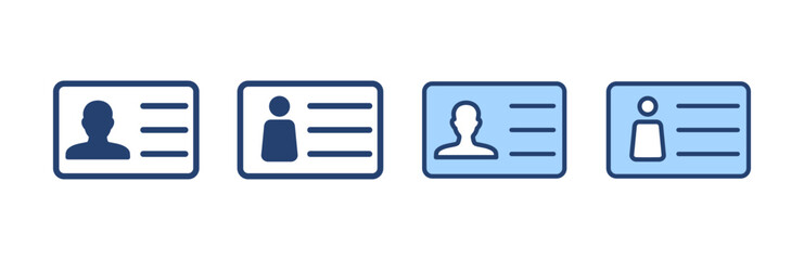 License icon vector. ID card icon. driver license, staff identification card
