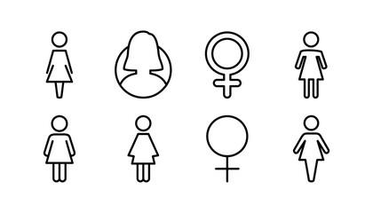 Female icon vector. toilet icon. restroom sign. gender