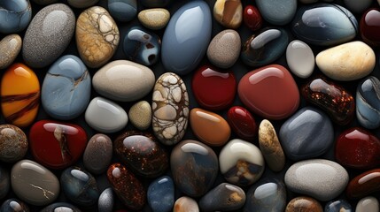 Background image of smooth wet rocks. generative AI - obrazy, fototapety, plakaty