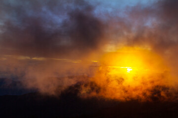 Fototapeta premium Mountains on sunset