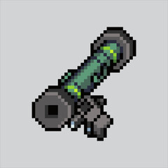 Fototapeta premium Pixel art Bazooka. Pixelated Bazooka. Bazooka rpg Weapon icons background pixelated for the pixel art game and icon for website and video game. old school retro.