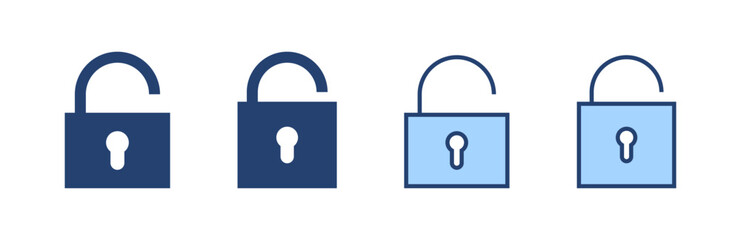 Unlock icon vector. Unlock sign and symbol. unlocked padlock icon