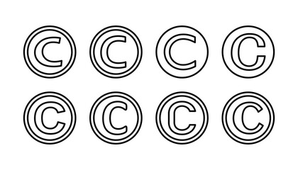Copyright icon vector. copyright symbol