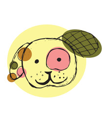 cute dog illustration