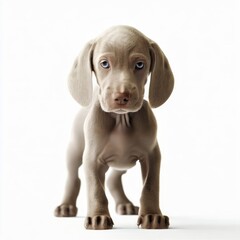 Weimaraner Puppy's Pure Delight: Cherished Moments, Generative AI