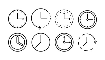 Clock icon. Time icon vector. Clock icon in trendy flat style isolated