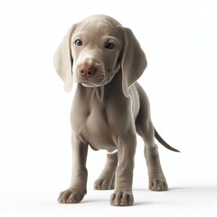 Cuddly Weimaraner Pup: Enchanting Playfulness, Generative AI