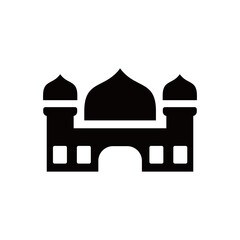 Mosque line icon vector design template and ilustration with editable stroke