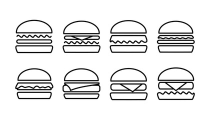 Burger icon vector. hamburger logo icon. fast food icon