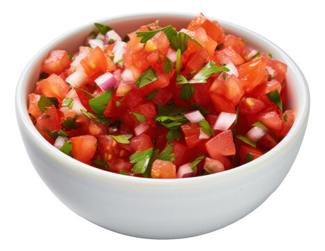 Salsa bowl isolated.