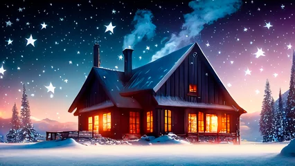 Photo sur Plexiglas Blue nuit Christmas