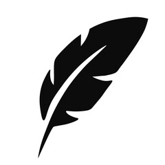 Obraz premium Feather Icon. Feather silhouettes 