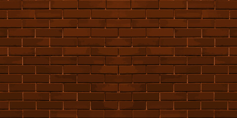 Vector Red Brick Wall Background.