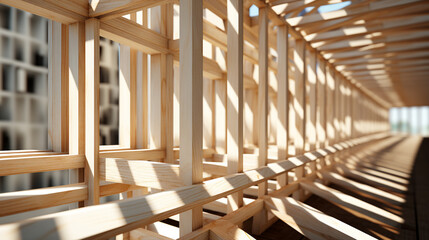 wooden house roof HD 8K wallpaper Stock Photographic Image