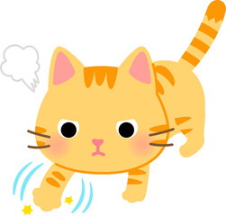 念入りに地面を掘る猫