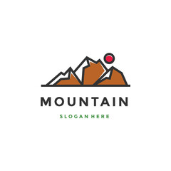 mountain modern logo vector