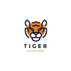 Fototapeta premium tiger modern line logo vector