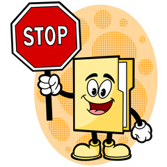 Business And Office Retro Mascot Illustration