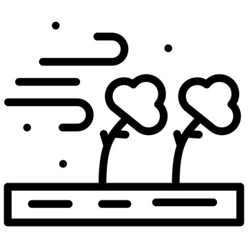 windy trees blowing in the wind clip art preview