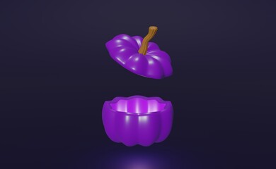 Halloween pumpkin and Halloween ghost very cute in blank or isolated background for Halloween content and etc.