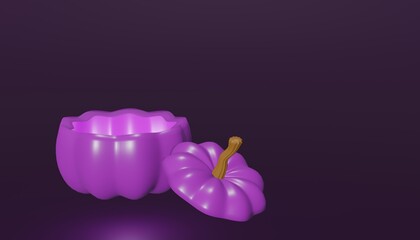 Halloween pumpkin and Halloween ghost very cute in blank or isolated background for Halloween content and etc.