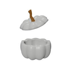 Halloween pumpkin and Halloween ghost very cute in blank or isolated background for Halloween content and etc.