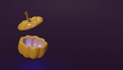 Halloween pumpkin and Halloween ghost very cute in blank or isolated background for Halloween content and etc.