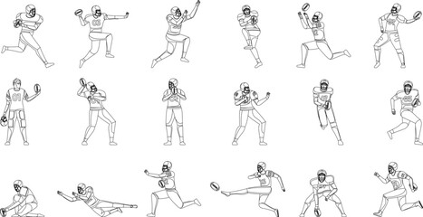 set of silhouettes of people player 