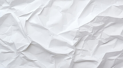 White bright crumpled paper texture background