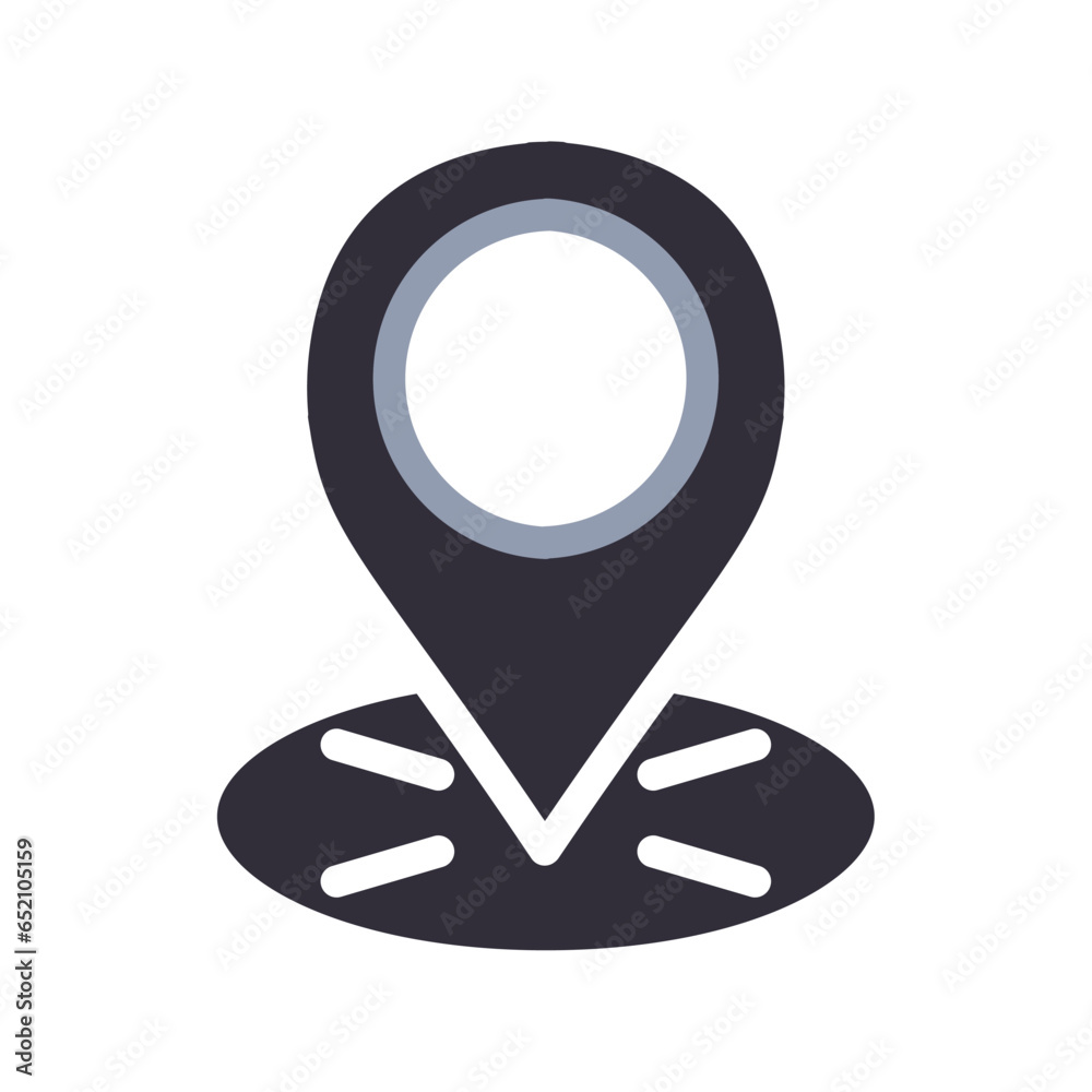 Sticker pin icon location direction