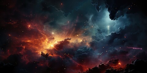 Fototapeta na wymiar Colorful space galaxy cloud nebula. Stary night cosmos. Universe science astronomy. Big bang explosion. Supernova background wallpaper 