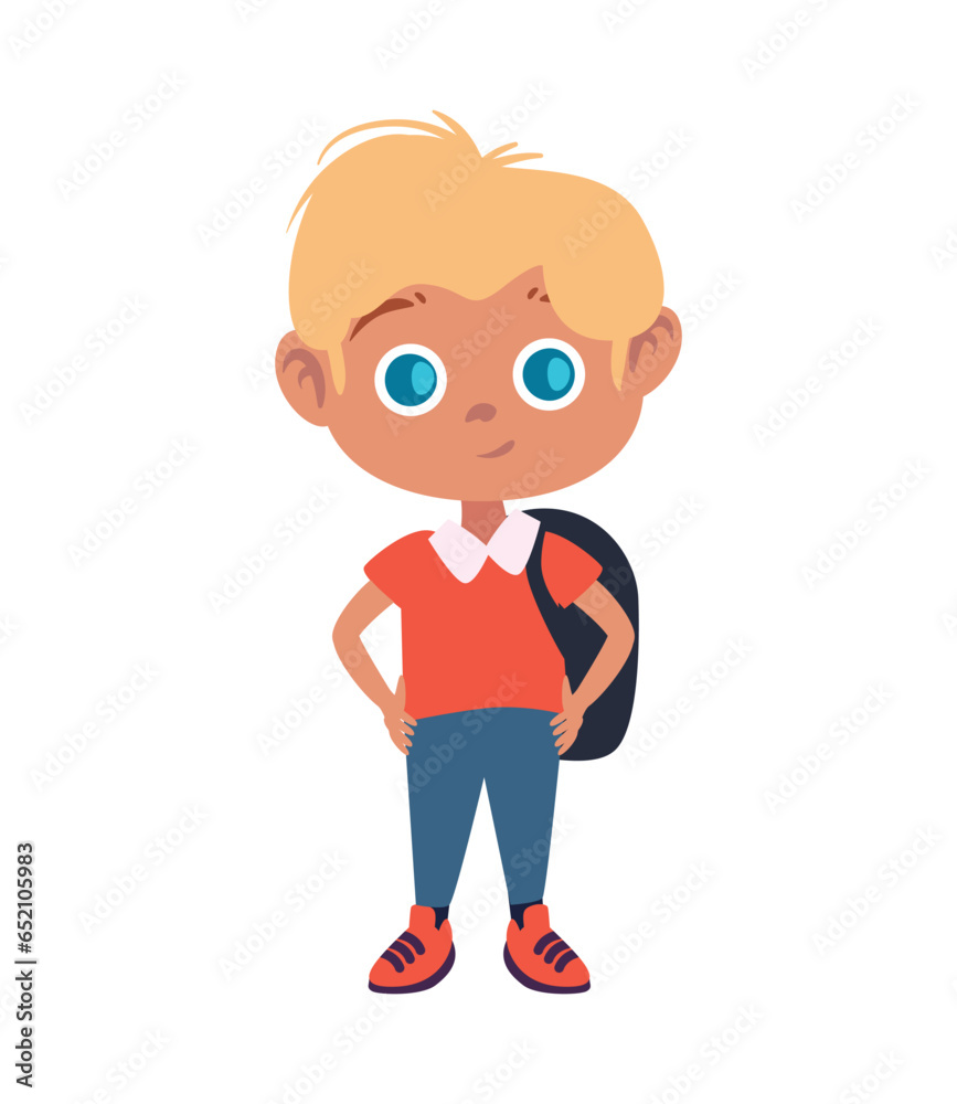 Poster student blond boy