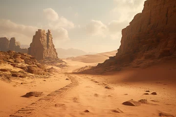 Dekokissen wadi rum desert country, Generative AI © Nino31