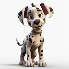 Great Dane on a white background. Adorable animal portrait. Generated by generative AI.