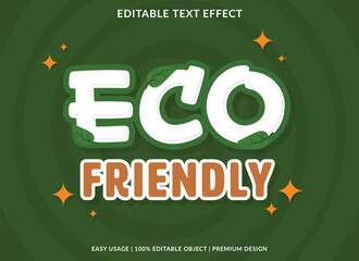 eco friendly editable text effect template use for business logo and brand