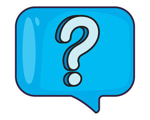 speech bubble with interrogation sign template