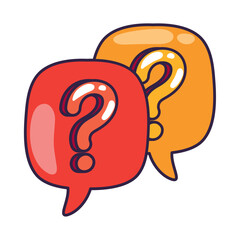 speech bubble with interrogation sign icon