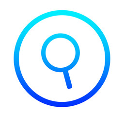 青いグラデーションの虫眼鏡
