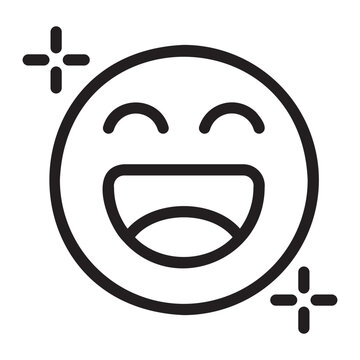 Naklejki emoji line icon