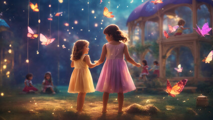 children in the night