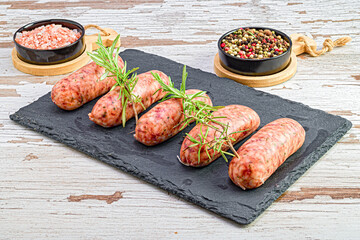 Sausages and Spices in Elegant Presentation