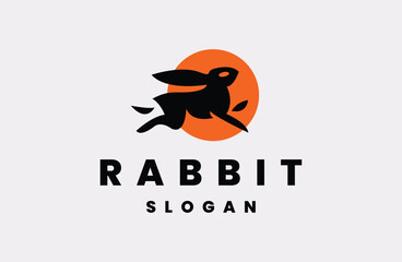 Rabbit logo isolated on white background